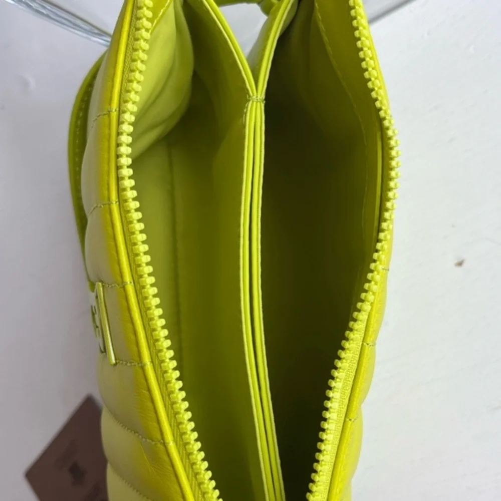 BURBERRY Lola Quilted Twin Pouch Vivid Lime